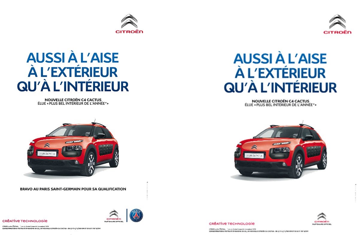 Citroen ad used for sports sponsorship research