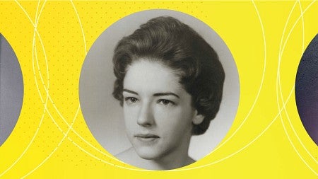 Three photos of Jean Babcock Stoess at different times in her life.