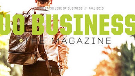 The cover of the Fall 2018 edition of UO Business The Magazine