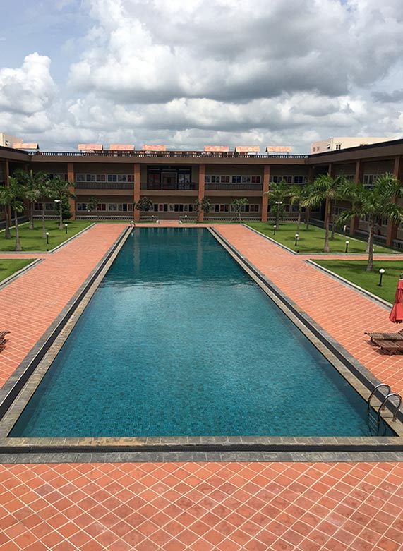Lap pool at Brian Warner's dormitory in Vietnam