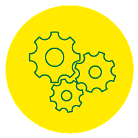 Icon of three gears