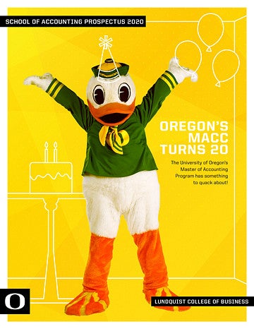 Cover of the 2020 Accounting Prospectus featuring the Duck against a yellow background