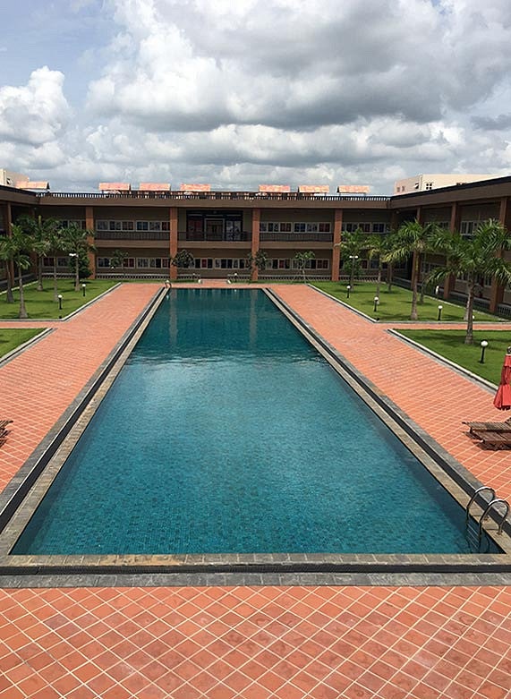 Lap pool at Brian Warner's dormitory in Vietnam