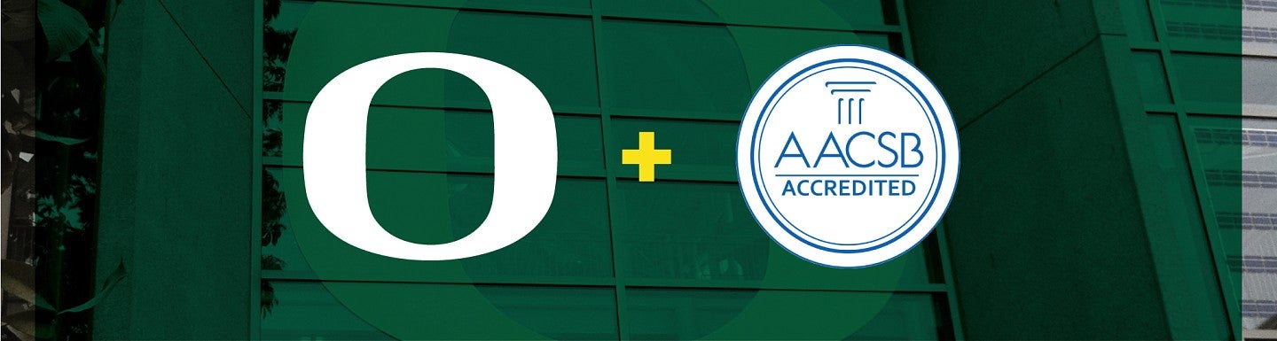 University of Oregon and AACSB logo