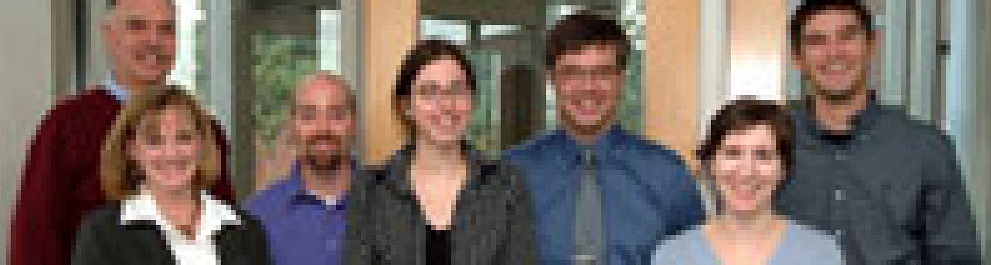 Group of students from the competition pose outside the classroom