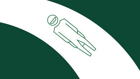 Simple digital art icon of an athlete riding a bobsled