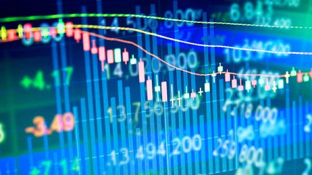 Digital display of stock graphs