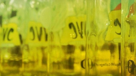 Close-up shot of NVC swag bottles