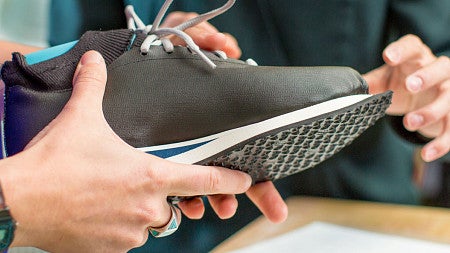 SPM students work on a shoe design