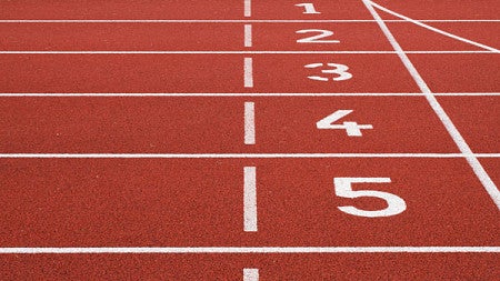 Photo of a track starting line