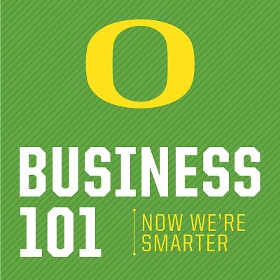 Business 1O1 podcast logo with UO "O" and "Now We're Smart" tagline