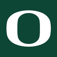 University of Oregon 'O' in white against a dark green background